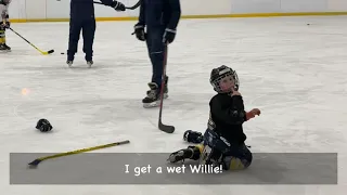 Mic’d Up James- Mite Practice- Wet Willy 🤣 #micdup #beesnuts #deeznuts #hockey #youthhockey