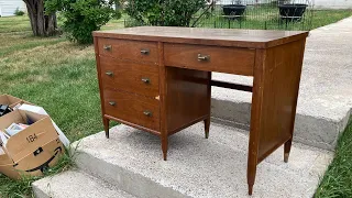 I Found A Free Desk On The Side Of The Road And Took It Home For Some Repair And Refinishing