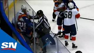 Tempers Flare After Slashes, Late Hits & Headlocks Between Panthers & Islanders