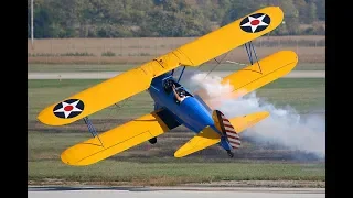 John Mohr Stock Stearman Aerobatics - The Gathering of Mustangs and Legends