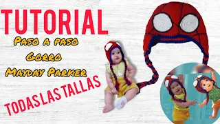 TEJE tu propio Gorro de MAYDAY PARKER a CROCHET| MUY FÁCIL| TODAS LAS TALLAS #spiderman #ganchillo