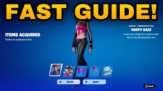 How To COMPLETE ALL SHRIEKING STAR HARPY HAZE QUESTS CHALLENGES in Fortnite! (Quests Pack Guide)