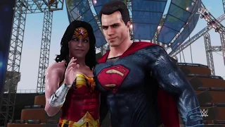 WWE 2K18 Wonder Woman with Superman vs. Mother Russia with Rusev - Ironman Match