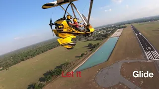 Training in a REVO with Wes Fry, Certified Flight Instructor.