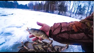 Рыбалка на окуня и щуку. Опять на Урагане Тайга, теперь по небольшой наледи!