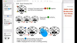 Casio G-Shock GWG 1000 + GWG 2000 Test Screen Mode + FREE downloadable PDF instructions