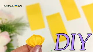 ВСЬОГО 5 пелюсток!!!💛💙🌸Об'ємні бантики із репсової стрічки DIY/MK