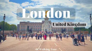 London, United Kingdom  - 4K Walking Tour with captions