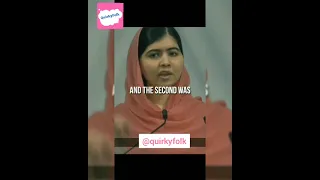 "I had 2 options, I chose second" - Malala Yousafzai