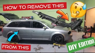 HOW TO REMOVE AUDI B5 S4/ C5 A6 POWER STEERING RACK | SIMPLIED LOL |