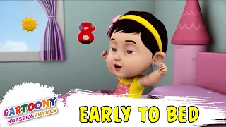 Early To Bed | Children's Nursery Rhymes & Kids Songs | Cartoony | Early To Rise Nursery Rhymes