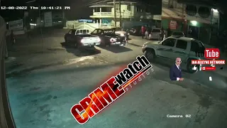 Cctv footage captured a Chopping at a bar in Cap D Ville in Point Fortin on Thursday