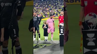 Messi during Leagues Cup finals intros 🎆