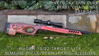 2019-04-06 - STEEL CHALLENGE - PINETUCKY GUN CLUB - RUGER 10/22 - RFRO DIVISION - MUSIC