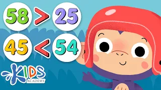 Compare Numbers - Greater Than Less Than | Math for 1st Grade | Kids Academy