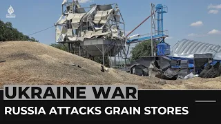 Ukraine war: Russia targets grain stores in Danube river port