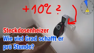 1 Stunde mit 500 W einen 20qm Raum heizen mit Steckdosenheizer.