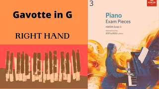 Gavotte in G -  Piano Grade 3 - Right Hand - ABRSM 2021-2022