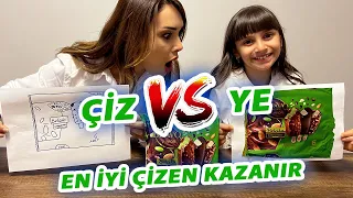 LİNA İLE ÇİZ Vs YE CHALLENGE !! EN İYİ ÇİZEN KAZANIR !