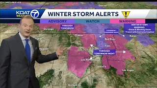 Winter returns as storm moves into New Mexico