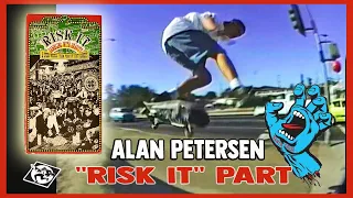 ALAN PETERSEN "RISK IT" PART - SANTA CRUZ SKATEBOARDS SPEED WHEELS VIDEO 1990