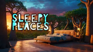Fall Asleep 🌱 Sleepy Places - Relaxing Music & Calming Binaural Beats (8D Audio)