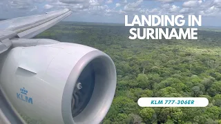 [4K] Decent + Landing in Suriname I 777-306ER - KLM Royal Dutch Airlines I Johan Adolf Pengel I AR
