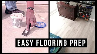 **QUICK & EASY** How To Prep Concrete Subfloor for Vinyl Plank Flooring