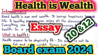 Health Is Wealth Essay In English/Health Is Wealth Article In English/Article On Health Is Wealth