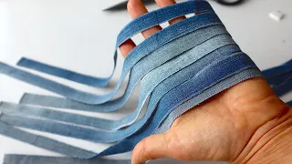 Why are tailors silent about this? I cut old jeans into strips and amazed all my friends