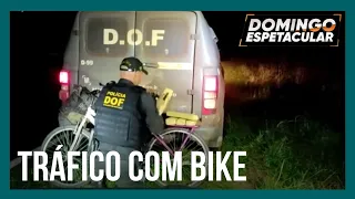 Traficantes usam bicicletas para transportar drogas na fronteira entre Brasil e Paraguai