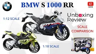 Unboxing BMW S1000RR 1/12 and 1/18 Scale diecast bikes by Maisto - Dnation