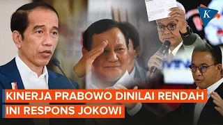 Respons Jokowi soal Kinerja Prabowo Dinilai Rendah Anies dan Ganjar