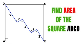 Think outside the Box | Find area of the Square ABCD | (Important Geometry skills explained)