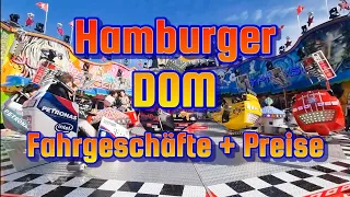 Hamburger DOM / Fahrgeschäfte + Preise 2023 Frühling