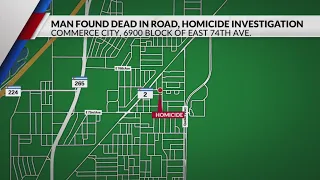 Man found shot dead on Commerce City road