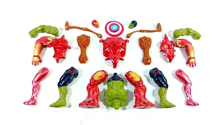 assemble ironman vs hulk smash vs siren head vs hulk buster.. avengers superhero toys..
