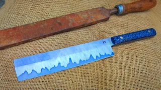 Forging a Japanese knife NAKIRI san may from an old file