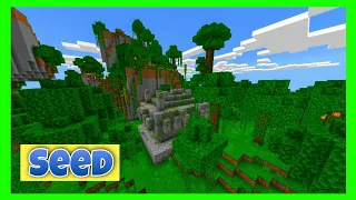 (JUNGLE SEED) JUNGLE TEMPLE at SPAWN [MINECRAFT PE 1.16]🌿MINECRAFT bedrock SEEDS 2021