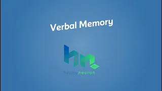 What is Verbal Memory - HappyNeuron Pro