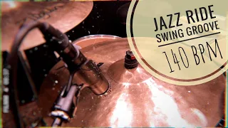 Jazz Swing Drum Groove | Backing Track | 140 BPM