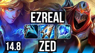 EZREAL vs ZED (MID) | 13/2/7, Dominating | EUW Grandmaster | 14.8