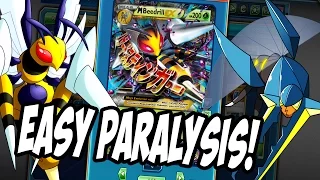 PTCGO New Crazy Deck Idea, Mega Beedrill EX/Vikavolt! How to Paralyze Every Single Turn! Pokemon TCG