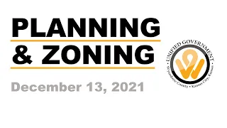 December 13, 2021 Board of Zoning Appeals/City Planning Commission