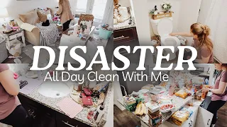 Huge DISASTER All Day CLEAN WITH ME - Cleaning My Entire House Cleaning Motivation 2024!
