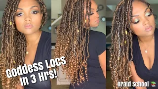 $40 DIY FULL Goddess Locs in only 3 hrs!| Braid School Ep. 33