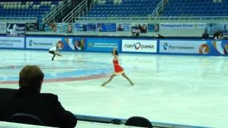 Alena Leonova, SP at practice, Russian Nationals 2014