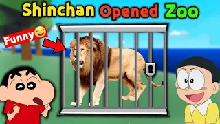 Shinchan And Nobita Opened Zoo 😱 || 😂 Funny Game Planet Zoo