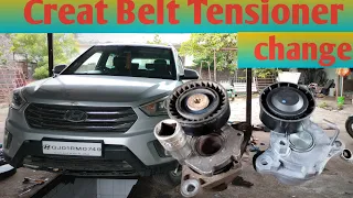 hyundai creta fan belt | creta belt tensioner change