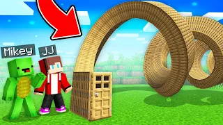 JJ and Mikey Found a NEW LONGEST SPIRAL DOOR in Minecraft Maizen!